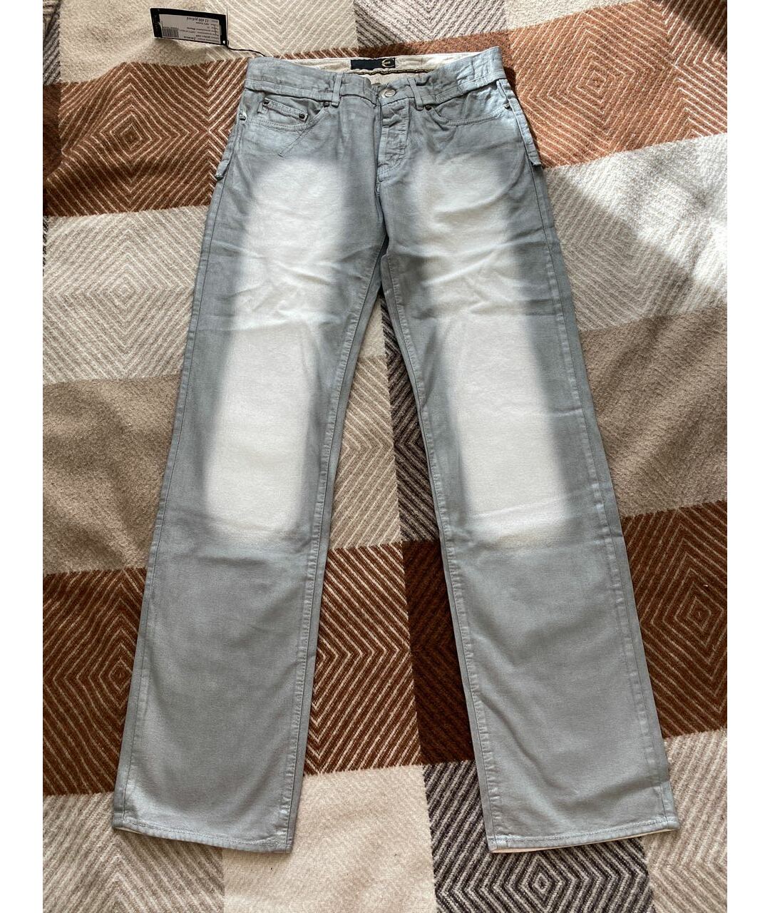 JUST CAVALLI Серые хлопковые джинсы, фото 9
