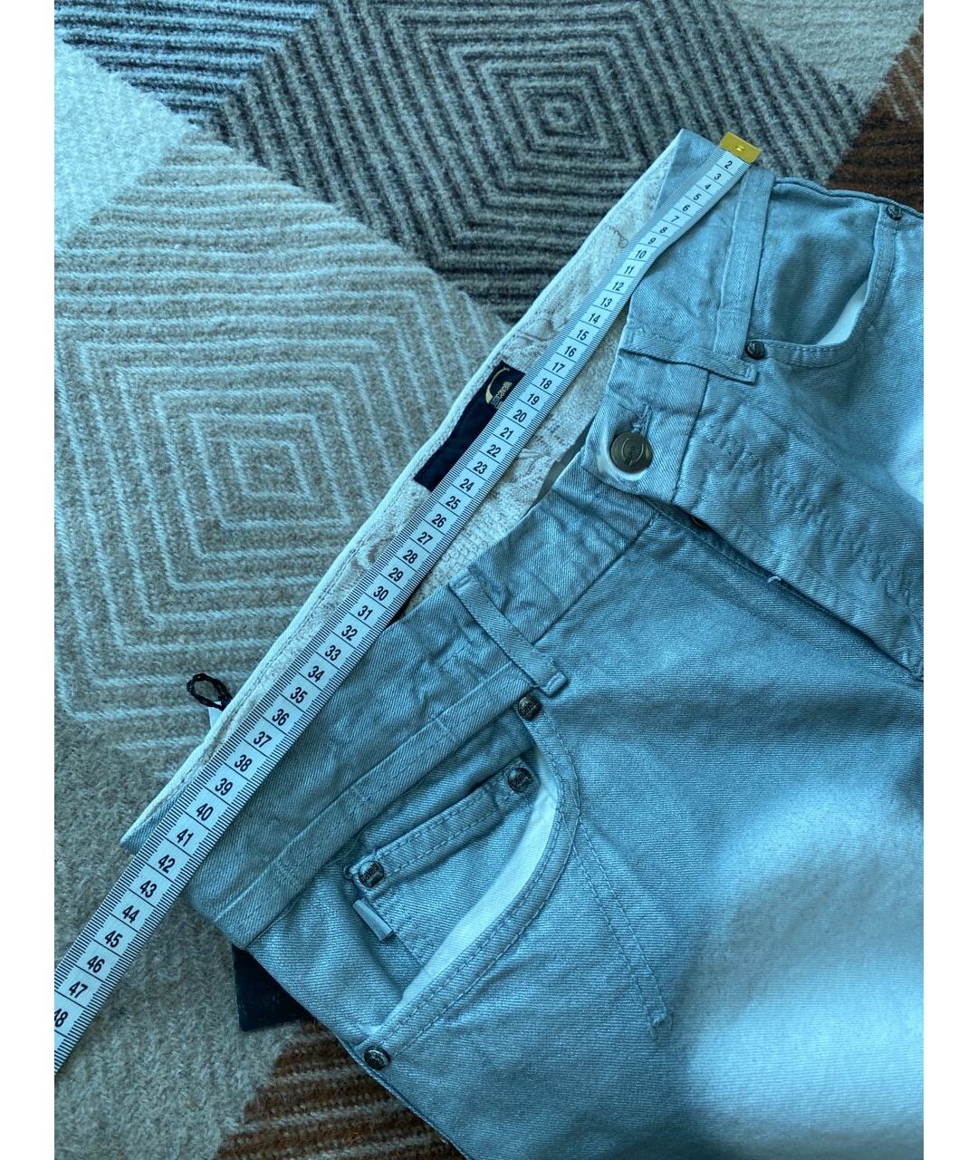 JUST CAVALLI Серые хлопковые джинсы, фото 6