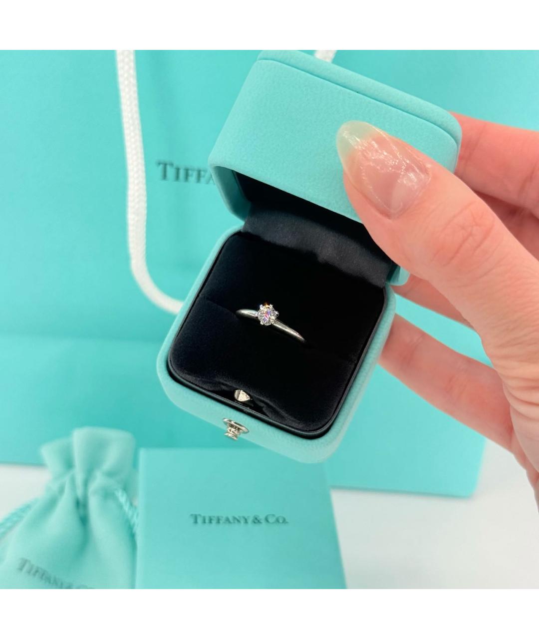 TIFFANY&CO Серебряное платиновое кольцо, фото 3