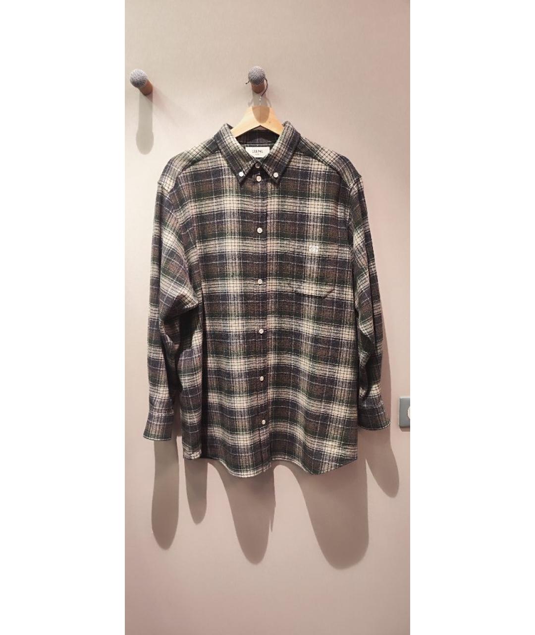 CELINE Мульти шерстяная рубашка, фото 5