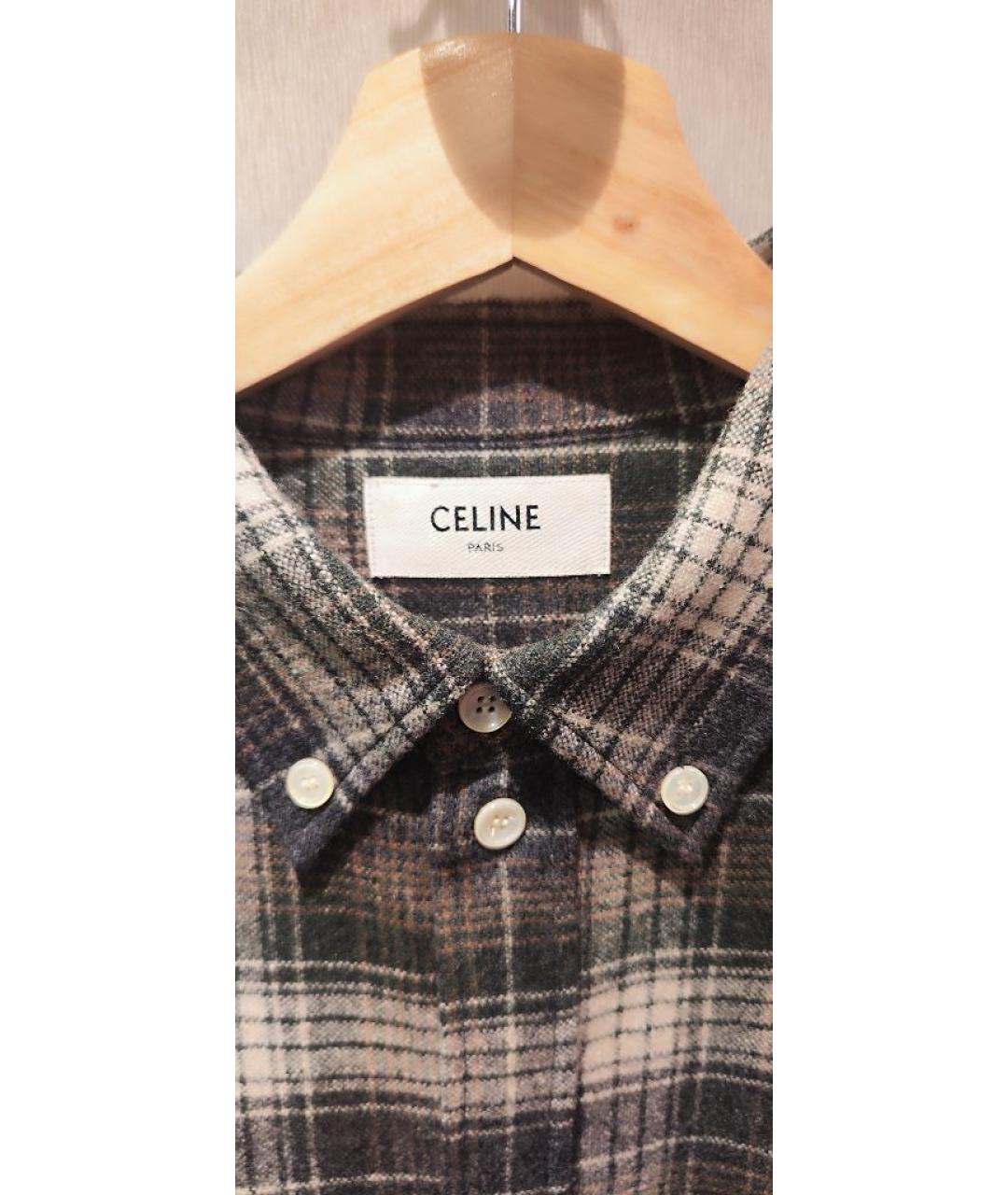 CELINE Мульти шерстяная рубашка, фото 3