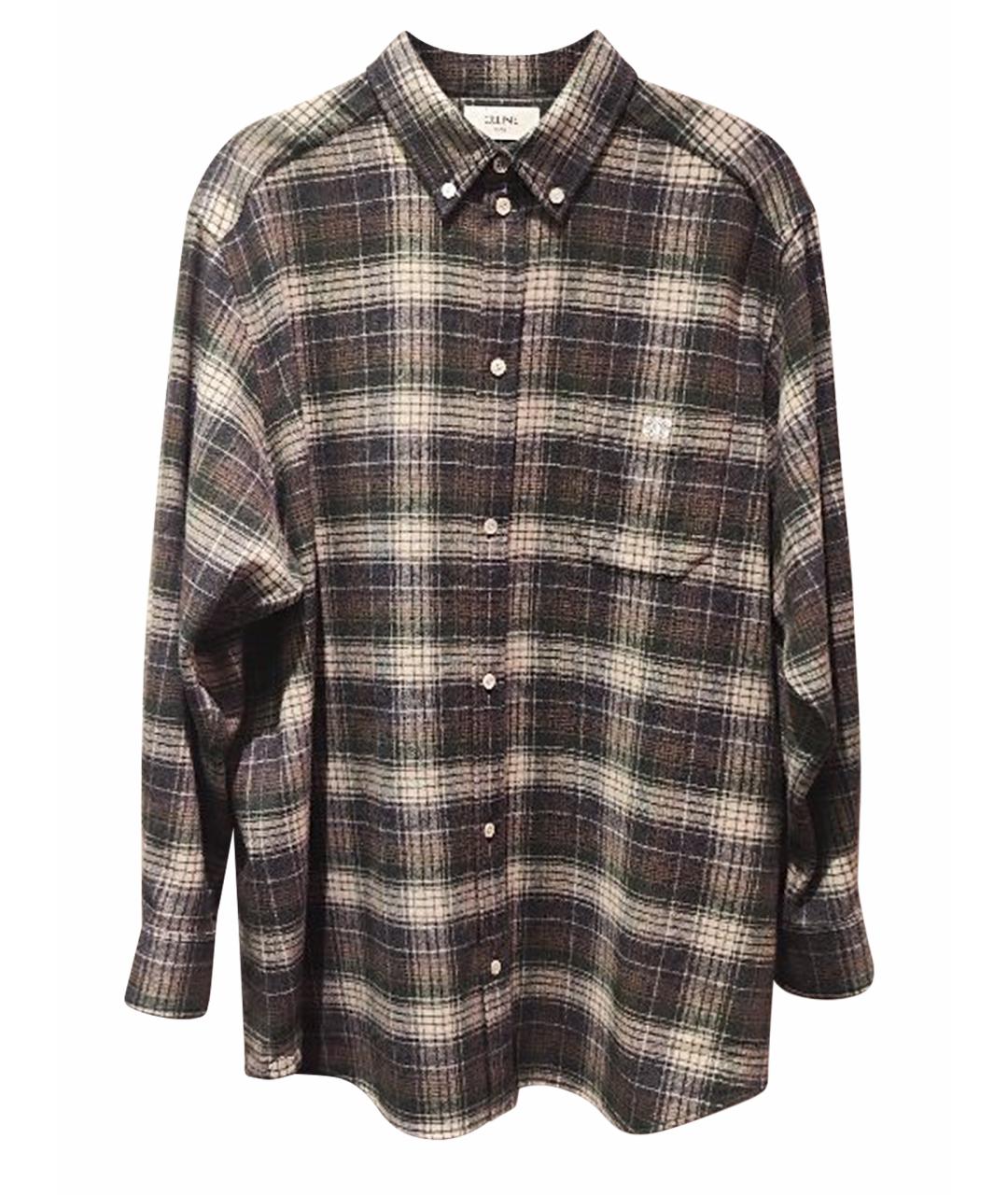 CELINE Мульти шерстяная рубашка, фото 1