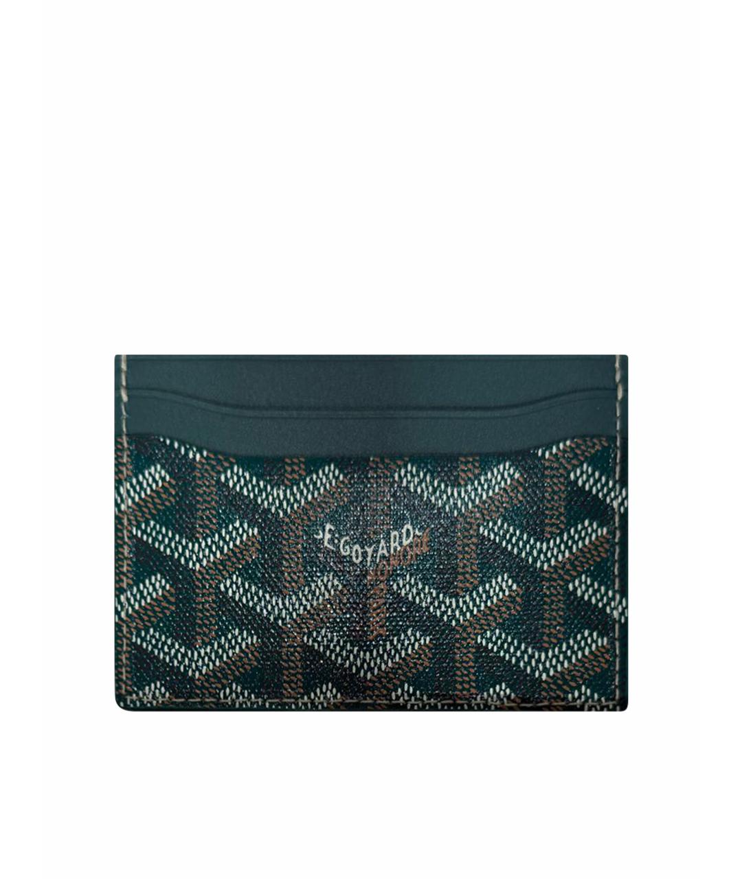 GOYARD Зеленый кожаный кардхолдер, фото 1