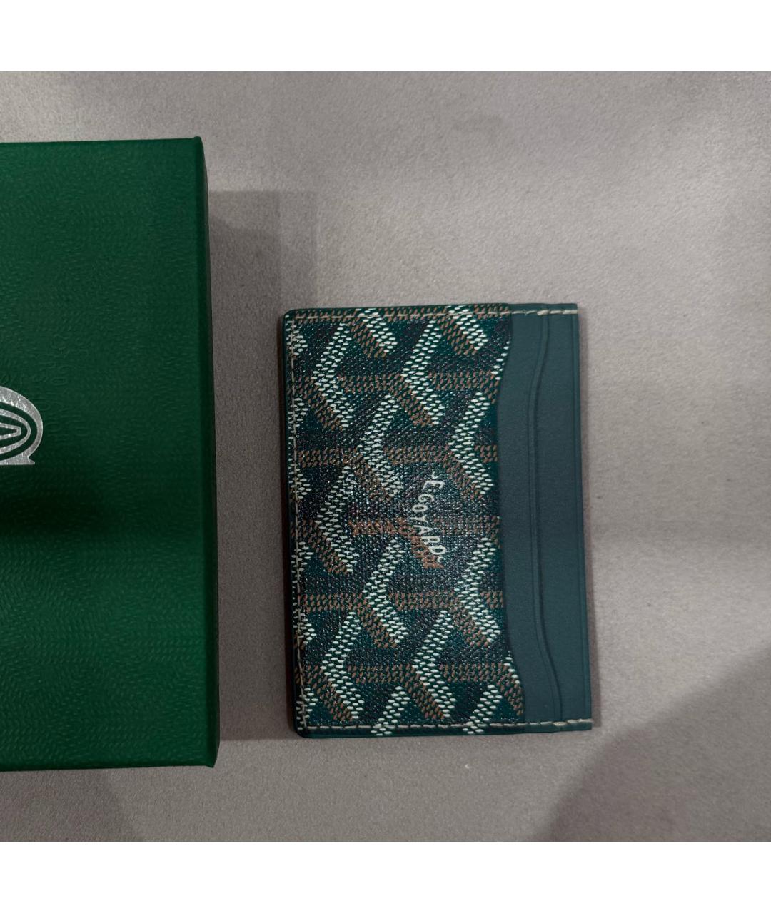 GOYARD Зеленый кожаный кардхолдер, фото 7