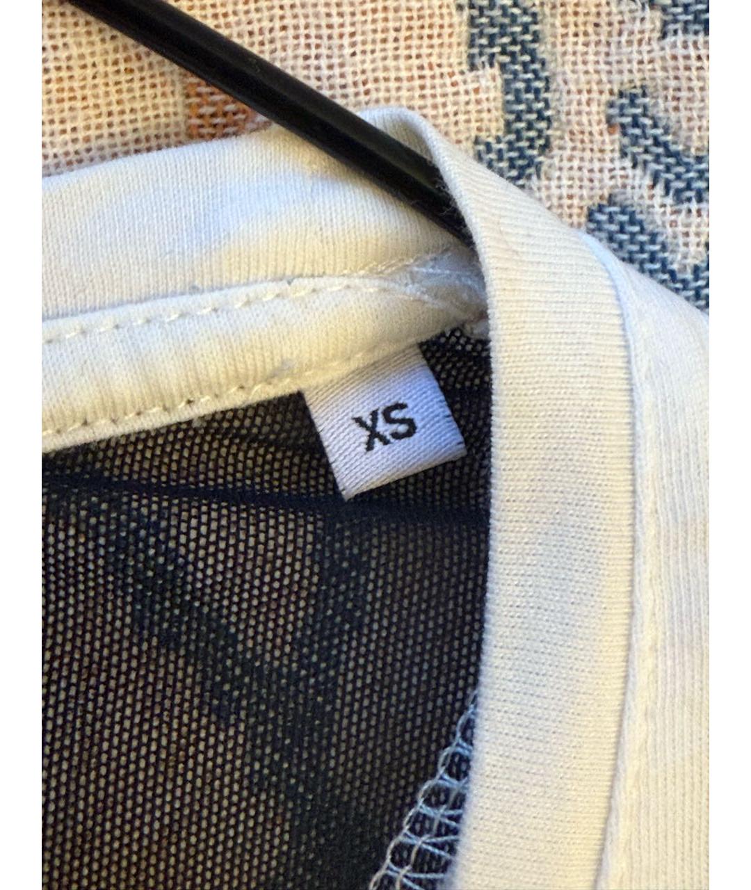 PHILIPP PLEIN Белая хлопко-эластановая футболка, фото 4