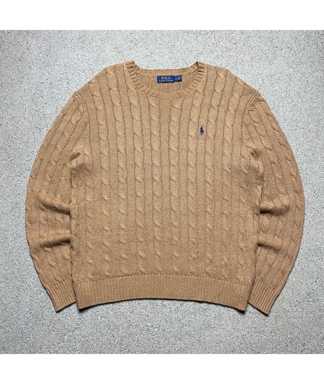 POLO RALPH LAUREN Бежевый хлопковый джемпер / свитер, фото 8