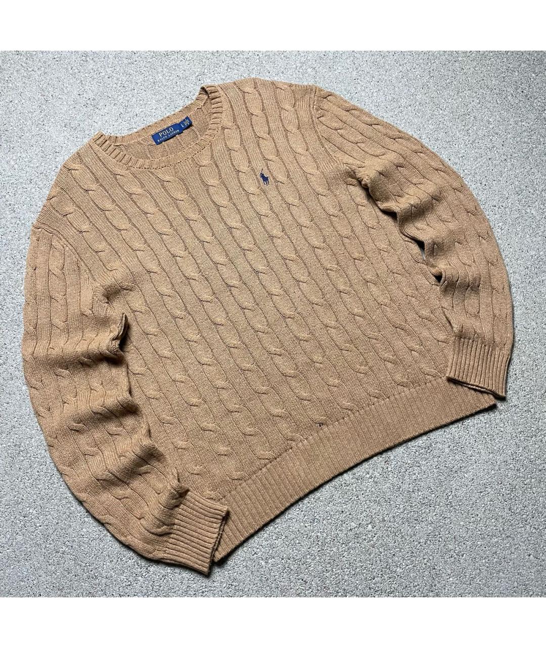 POLO RALPH LAUREN Бежевый хлопковый джемпер / свитер, фото 4