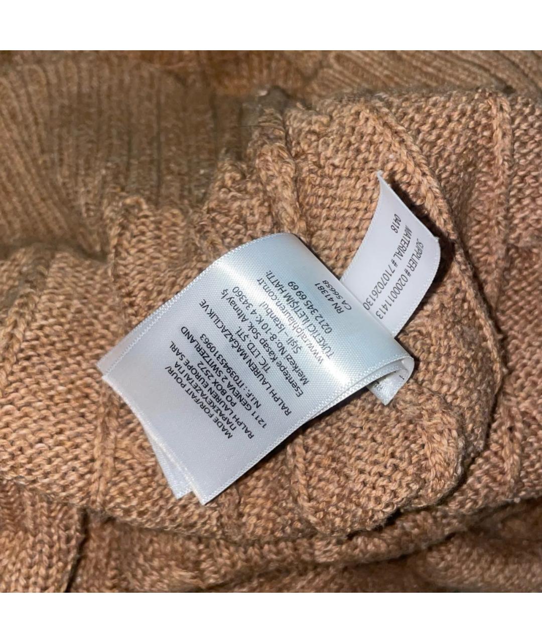 POLO RALPH LAUREN Бежевый хлопковый джемпер / свитер, фото 7