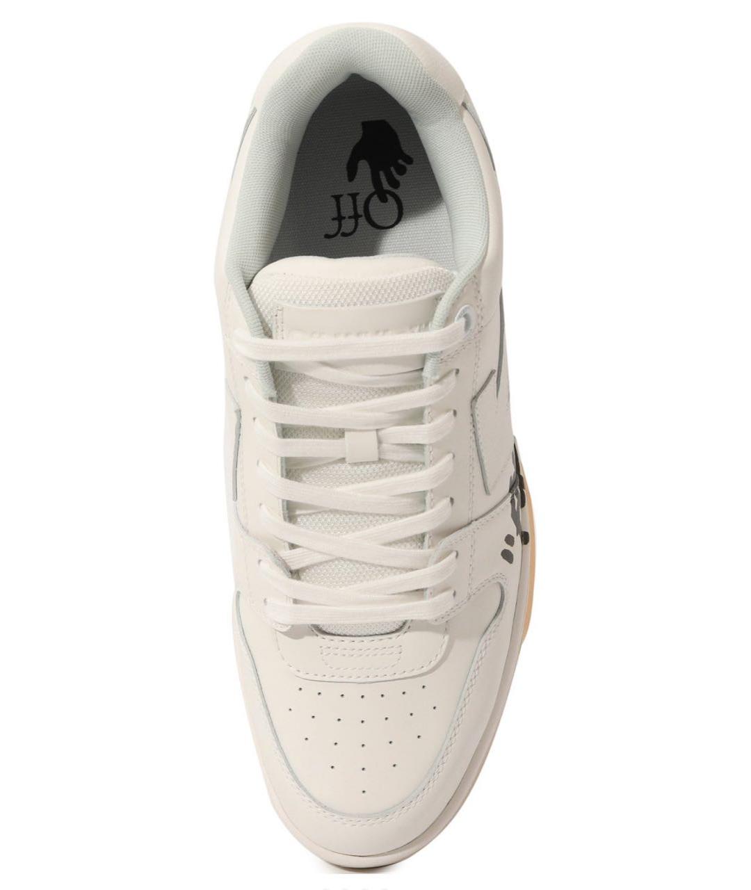 OFF-WHITE Белые кожаные кроссовки, фото 3