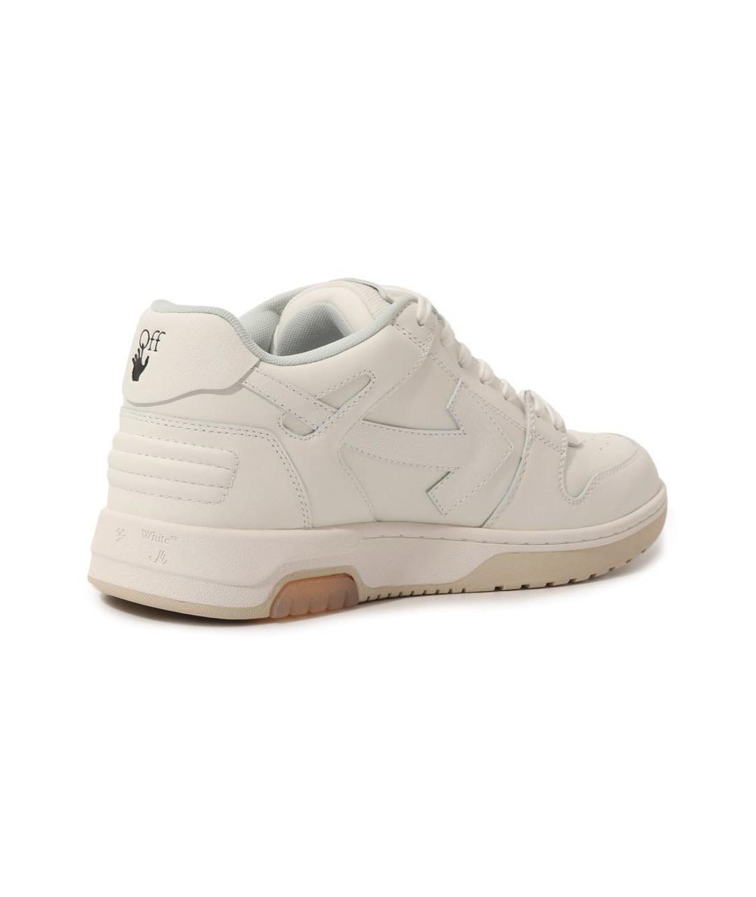 OFF-WHITE Белые кожаные кроссовки, фото 4