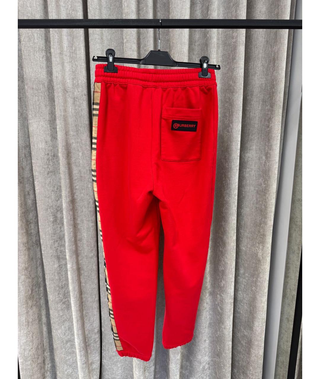 BURBERRY Красный хлопко-эластановый костюм с брюками, фото 4