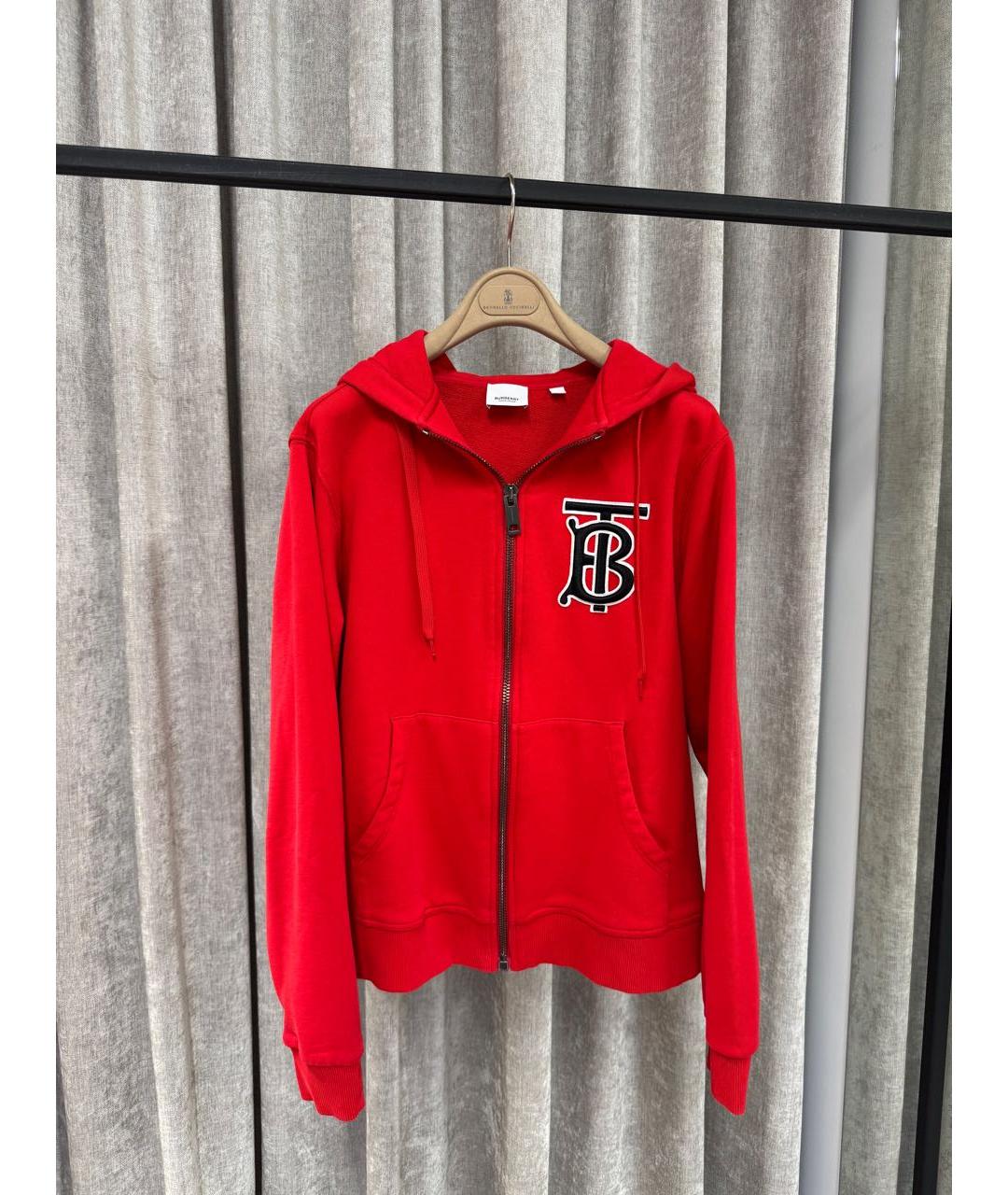 BURBERRY Красный хлопко-эластановый костюм с брюками, фото 7