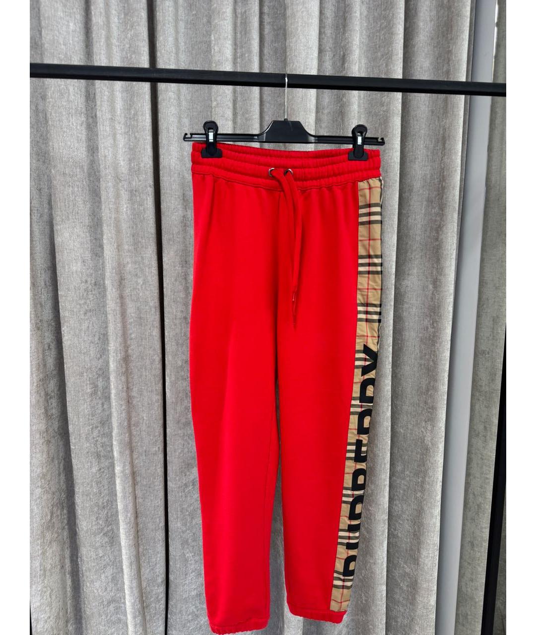 BURBERRY Красный хлопко-эластановый костюм с брюками, фото 2
