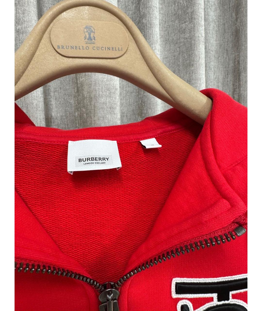 BURBERRY Красный хлопко-эластановый костюм с брюками, фото 3