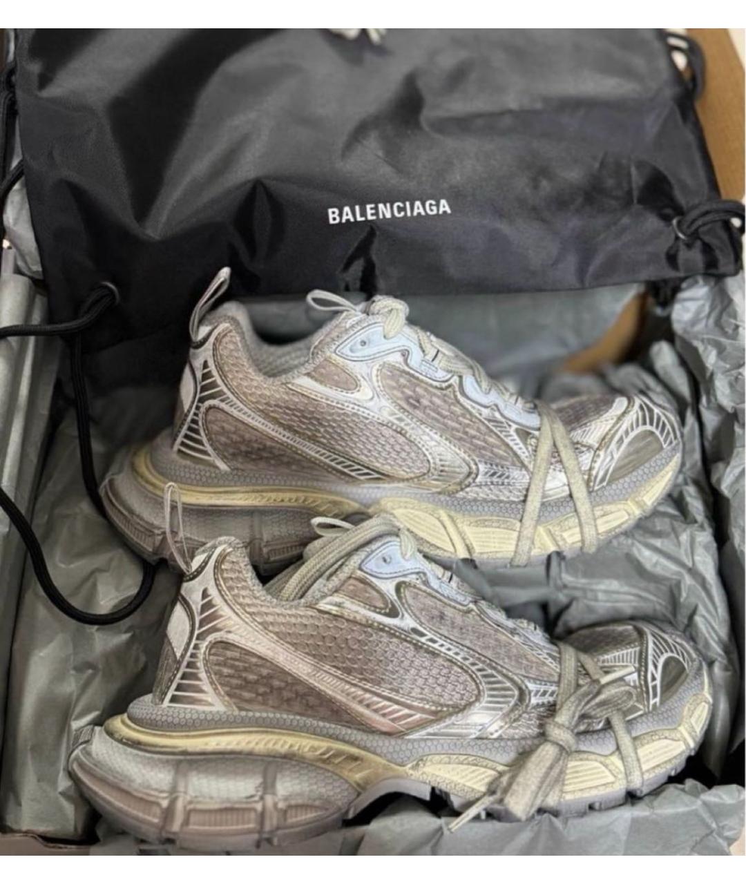 BALENCIAGA Серые кроссовки, фото 5