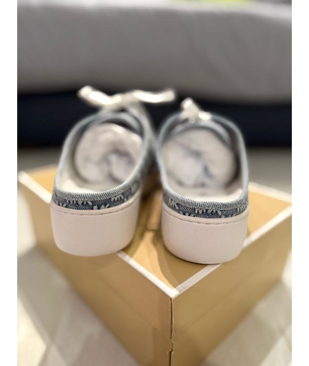 MICHAEL KORS Голубые текстильные кеды, фото 4