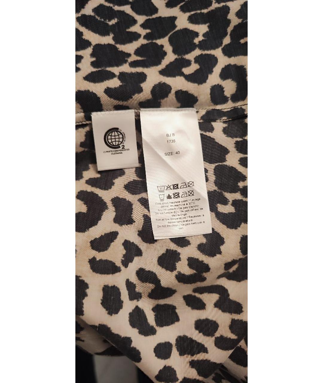 GANNI Коричневое хлопковое повседневное платье, фото 4