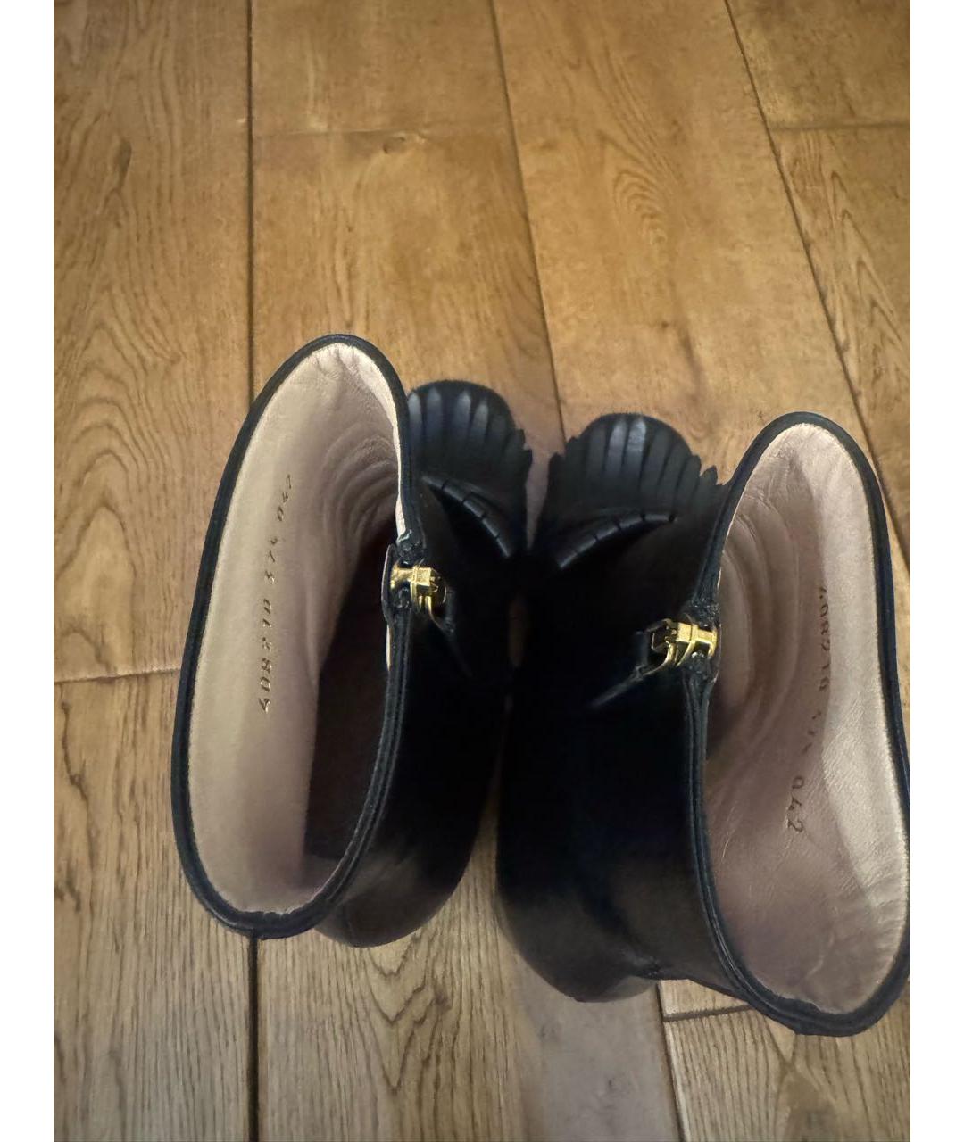 GUCCI Черные кожаные ботильоны, фото 3