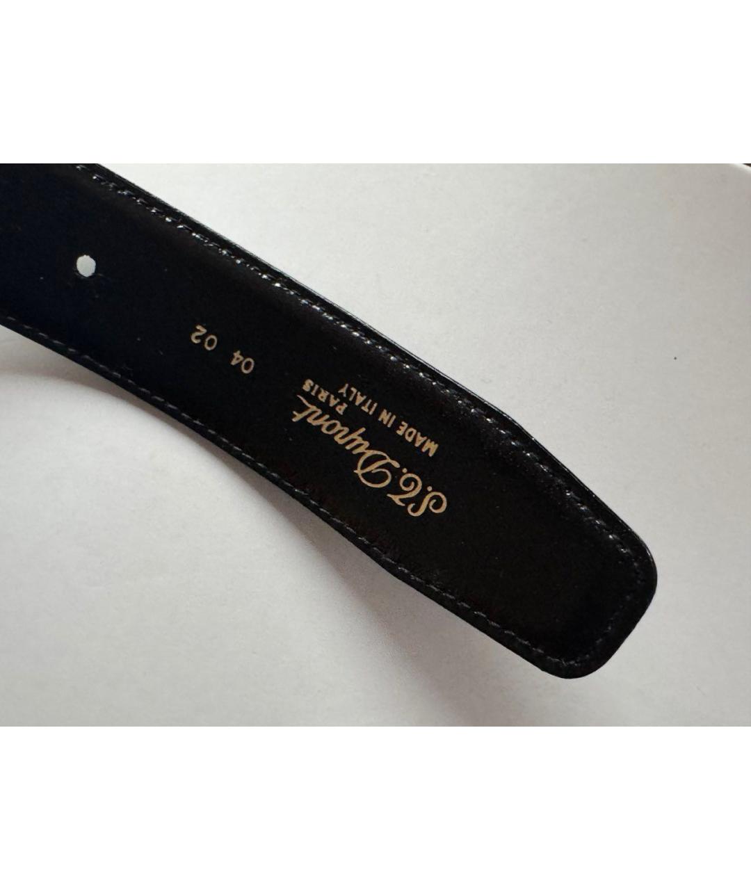 DUPONT Черный кожаный ремень, фото 3