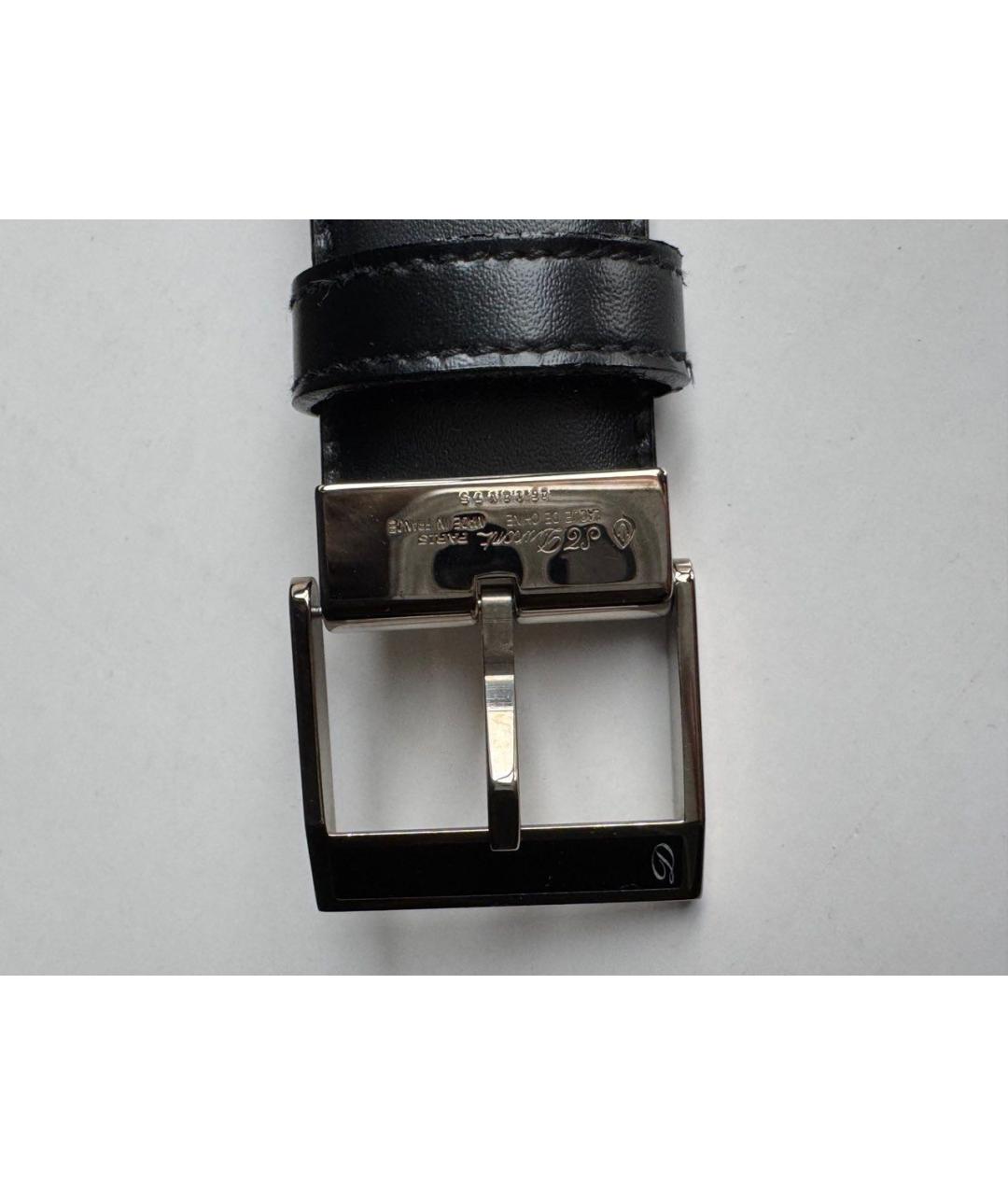 DUPONT Черный кожаный ремень, фото 4