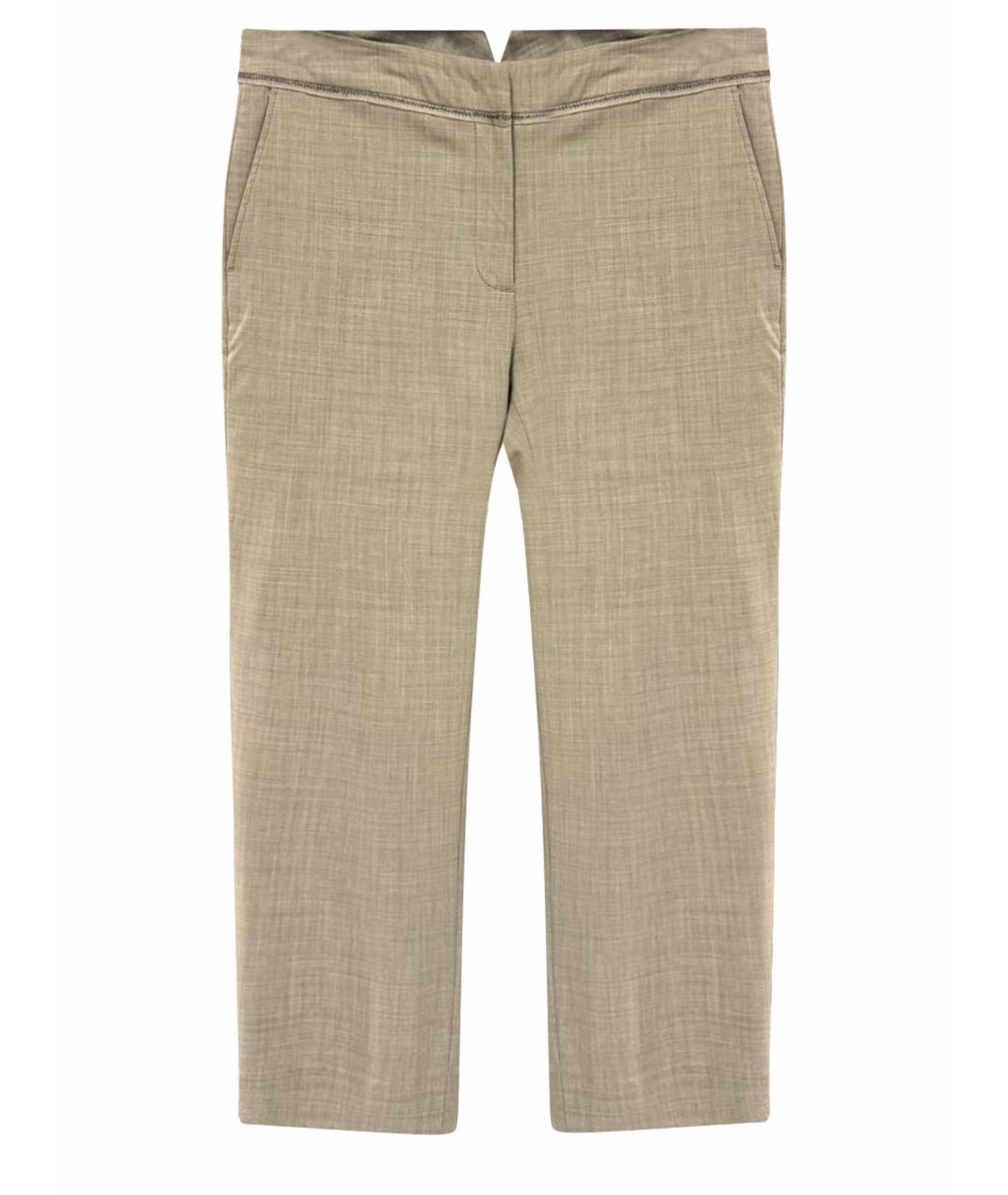 LORENA ANTONIAZZI Бежевые шерстяные брюки узкие, фото 1