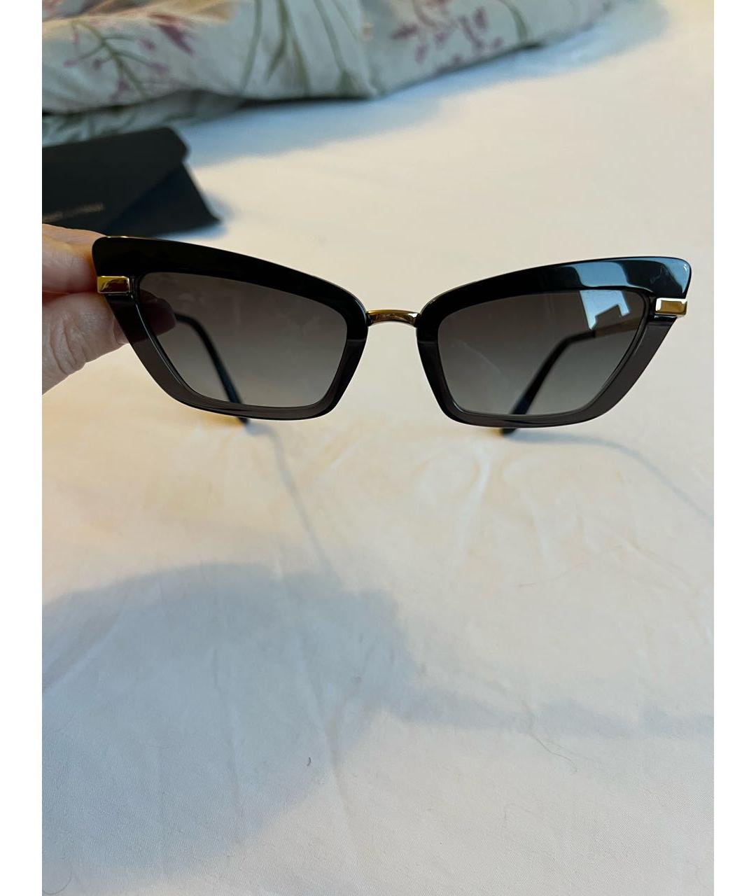 DOLCE&GABBANA Черные пластиковые солнцезащитные очки, фото 5