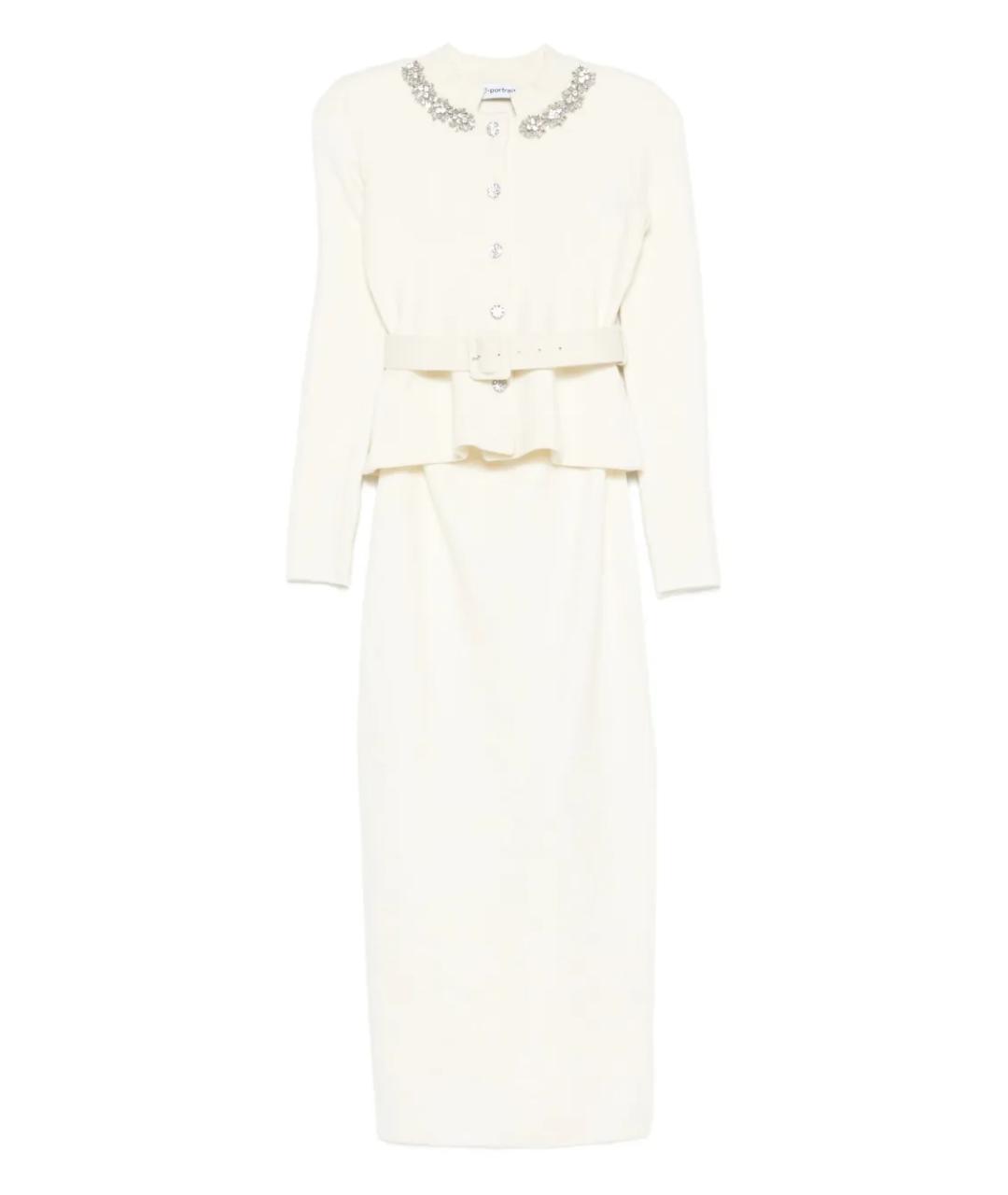 SELF-PORTRAIT Бежевое шерстяное повседневное платье, фото 1