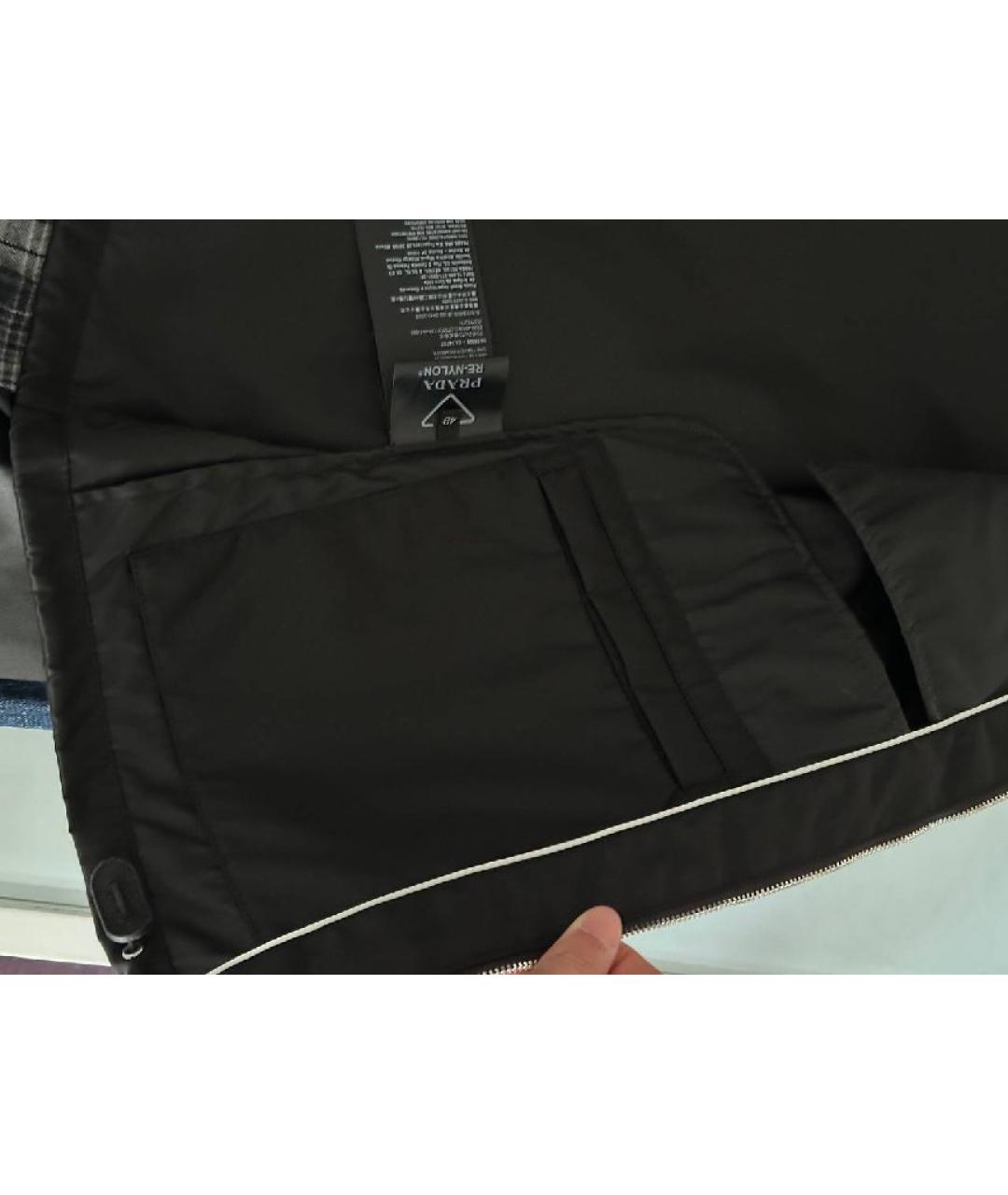 PRADA Черная синтетическая куртка, фото 7