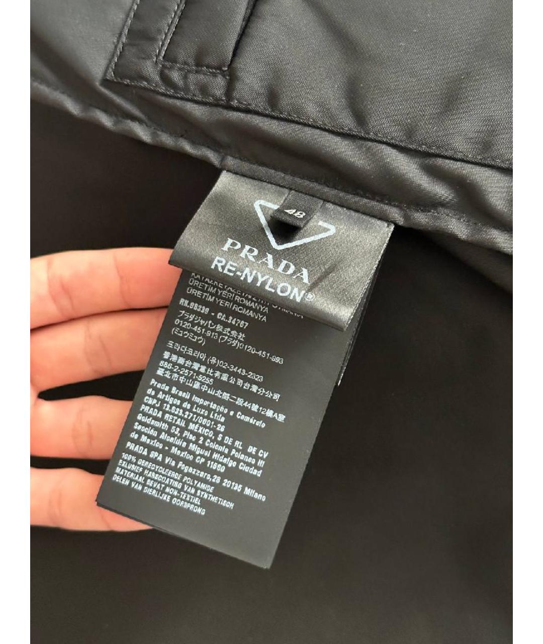 PRADA Черная синтетическая куртка, фото 8