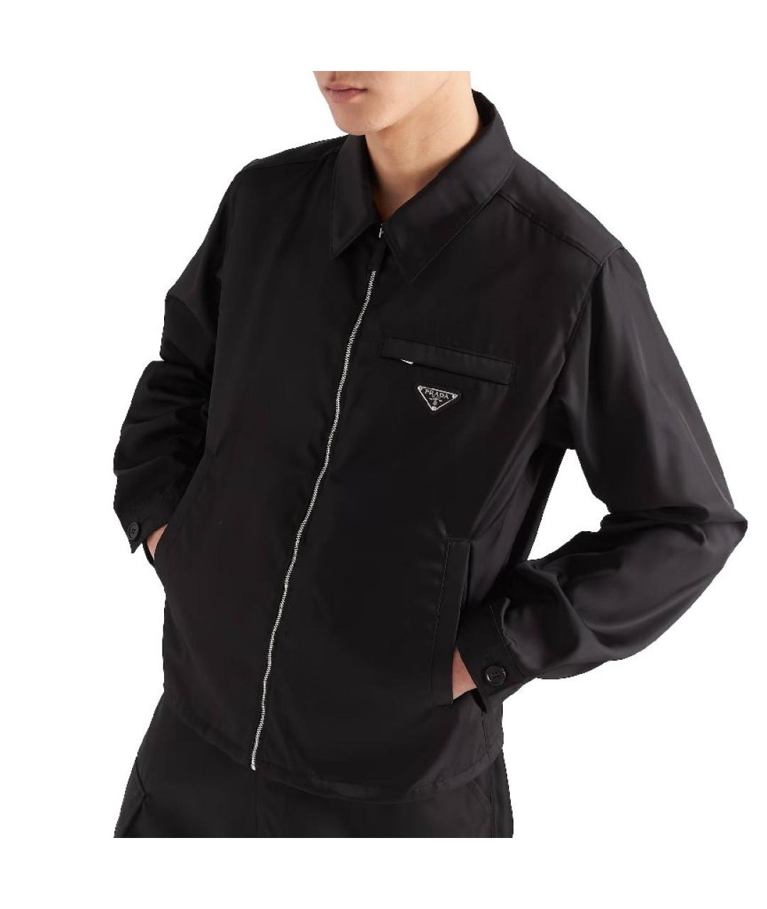PRADA Черная синтетическая куртка, фото 2
