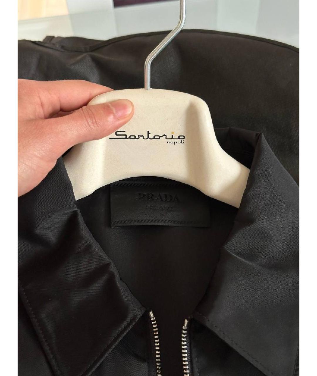 PRADA Черная синтетическая куртка, фото 5