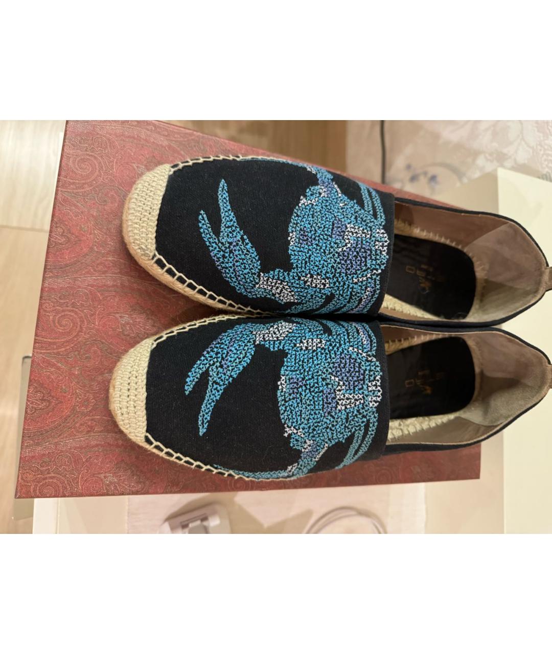ETRO Темно-синие текстильные эспадрильи, фото 4