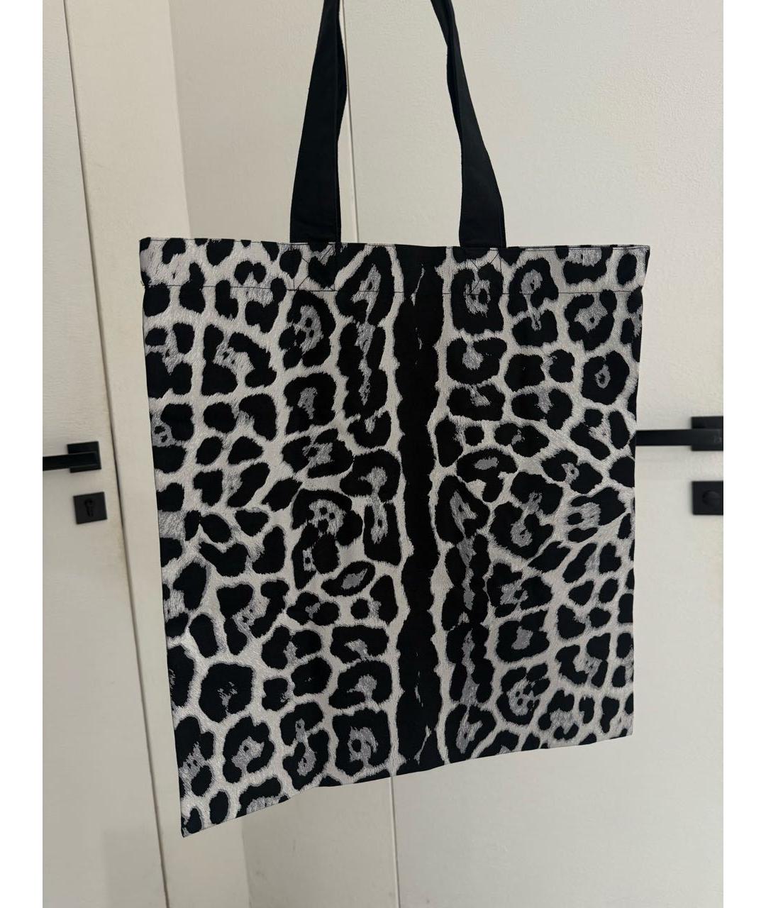 SAINT LAURENT Серая тканевая сумка тоут, фото 3