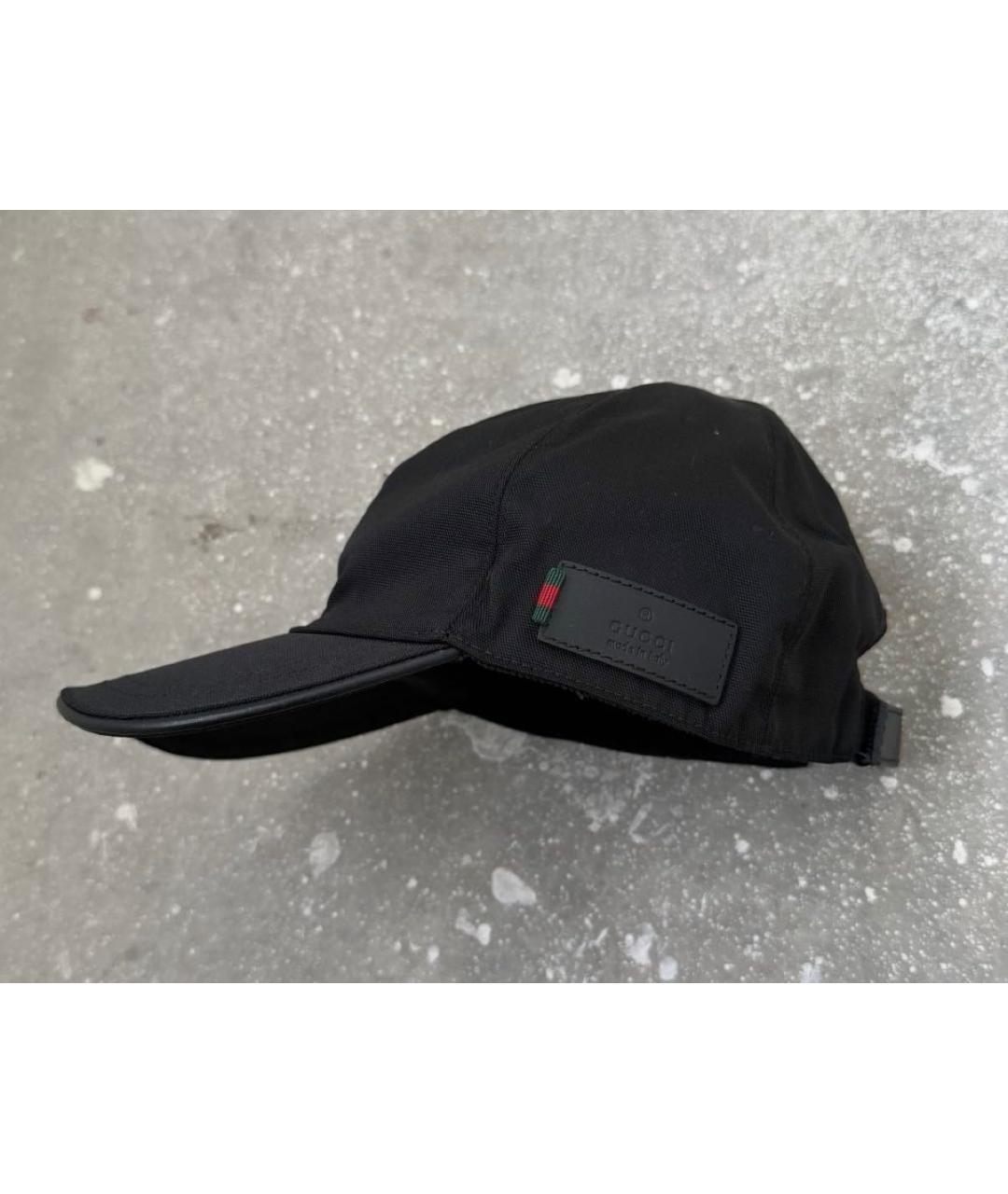 GUCCI Черная кожаная кепка/бейсболка, фото 2