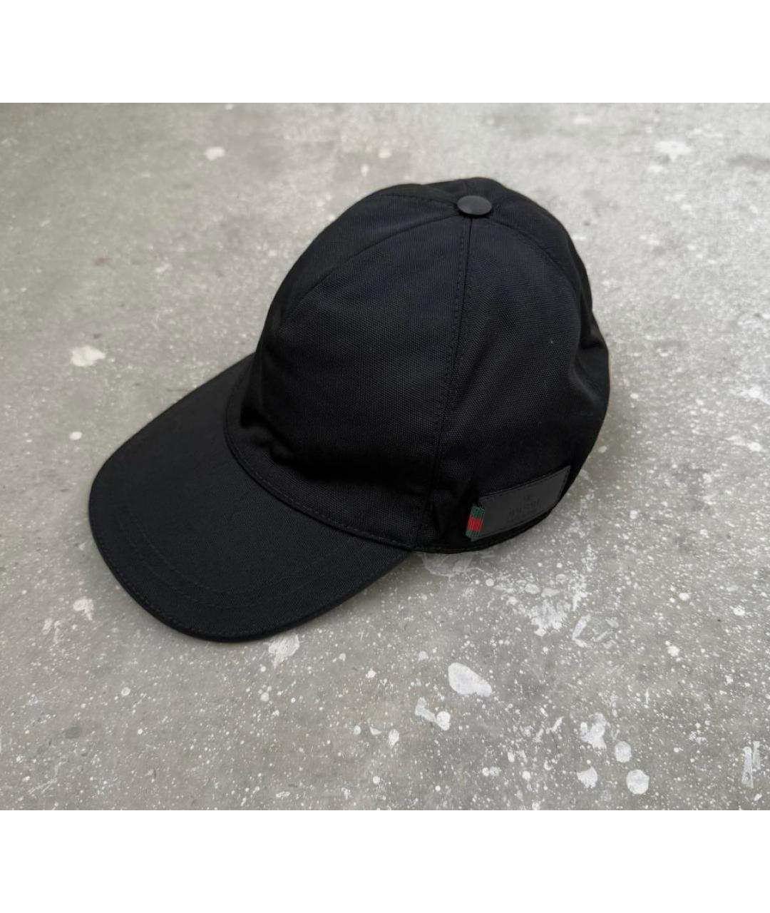 GUCCI Черная кожаная кепка/бейсболка, фото 5
