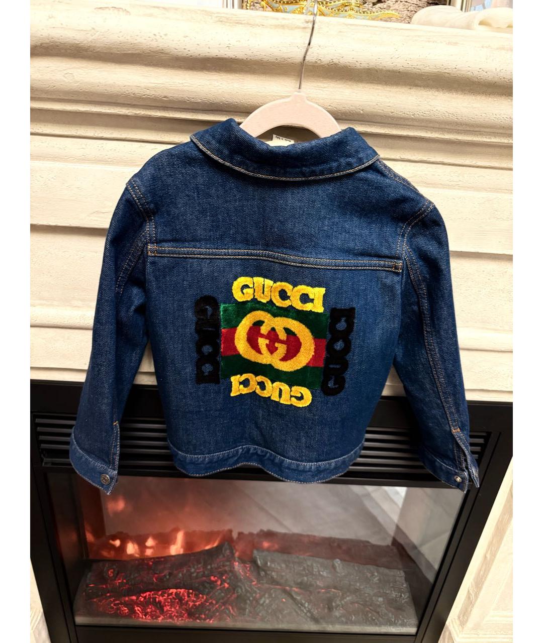 GUCCI KIDS Синий деним жакет / жилет, фото 6