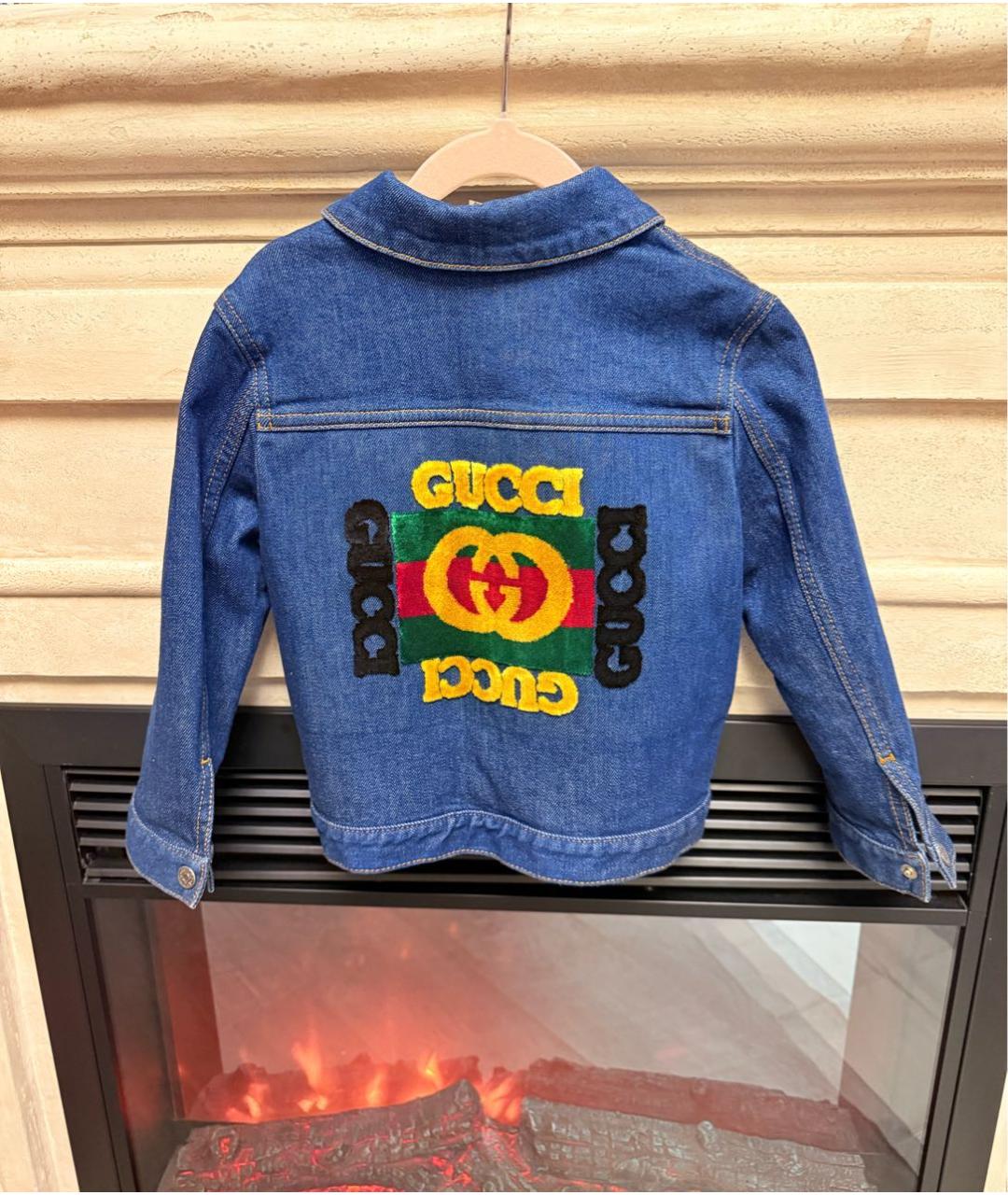 GUCCI KIDS Синий деним жакет / жилет, фото 2