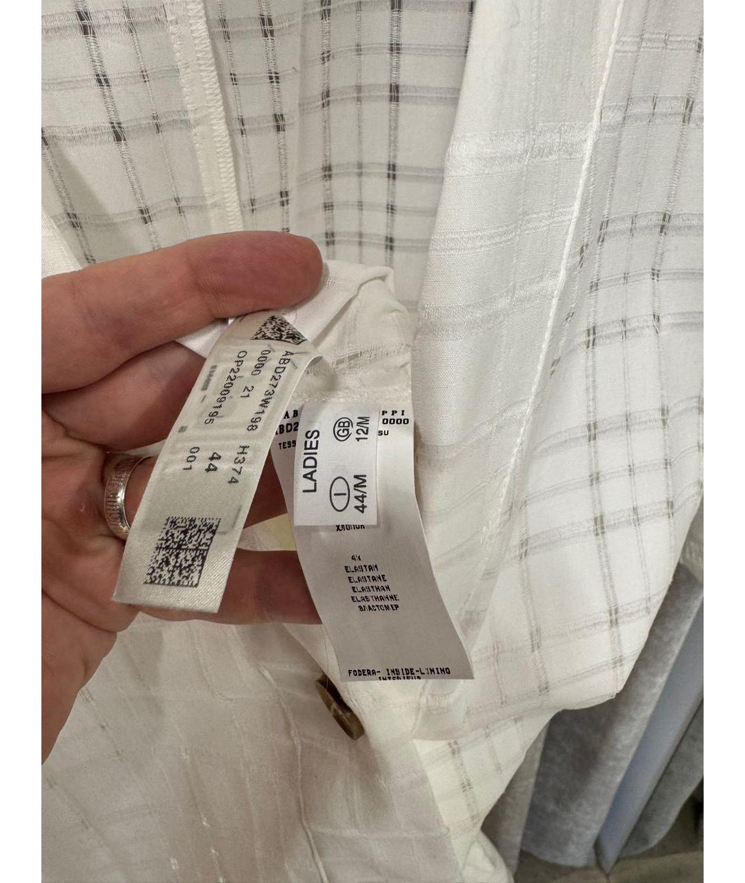 FABIANA FILIPPI Белое хлопковое повседневное платье, фото 4