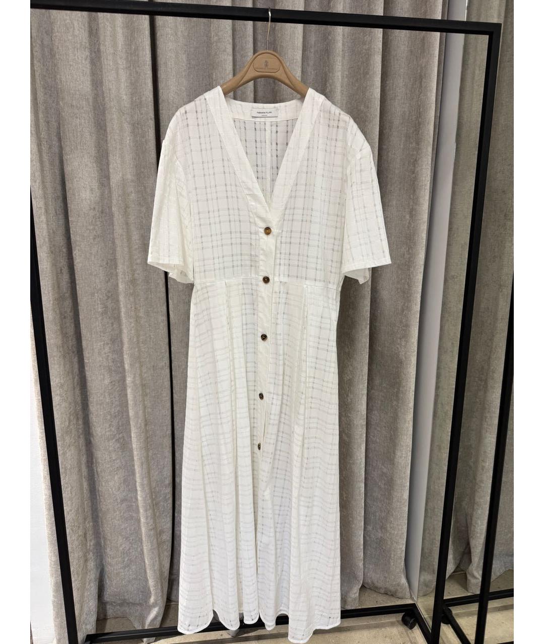 FABIANA FILIPPI Белое хлопковое повседневное платье, фото 5