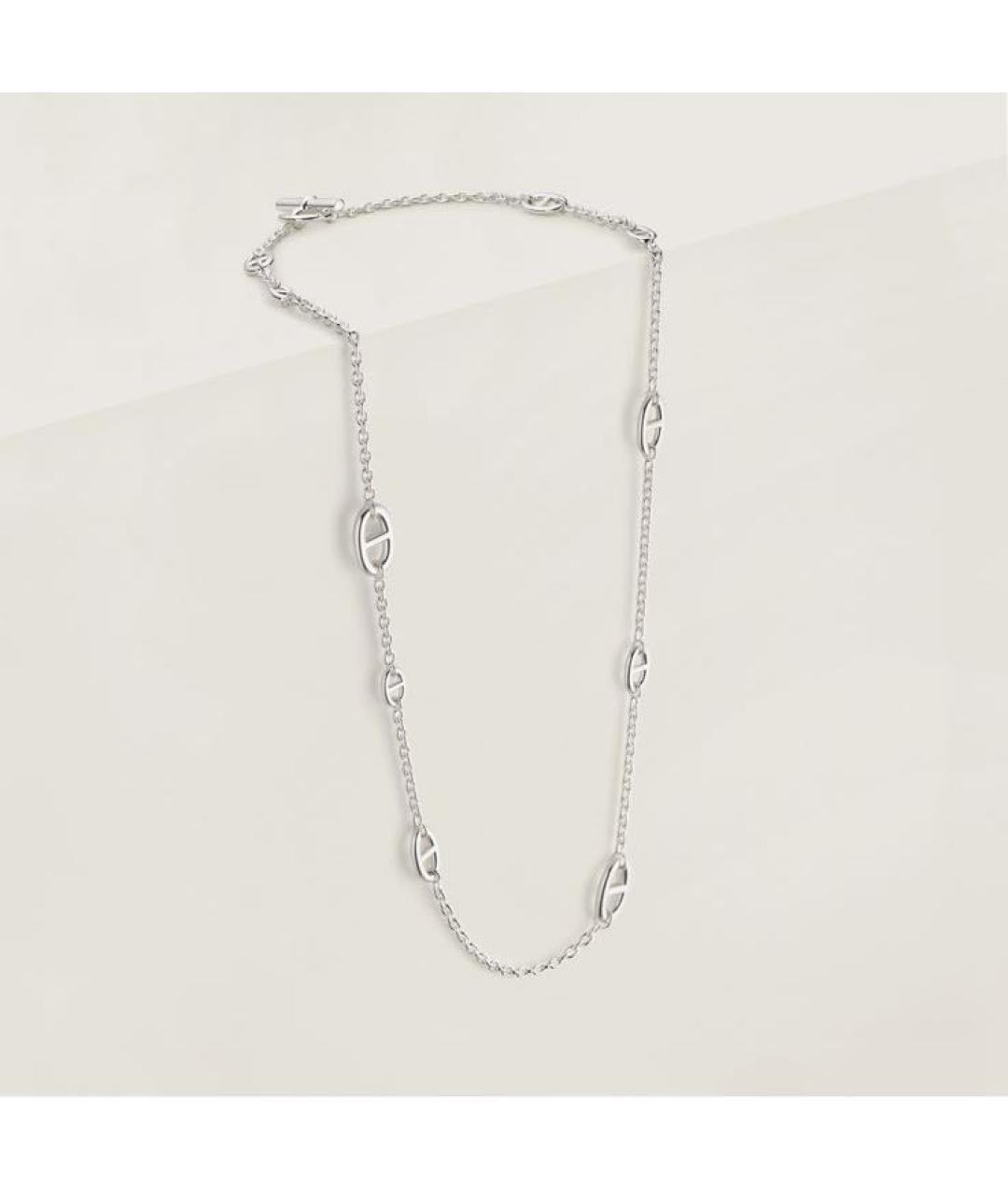 HERMES Серебряное серебряное колье, фото 2