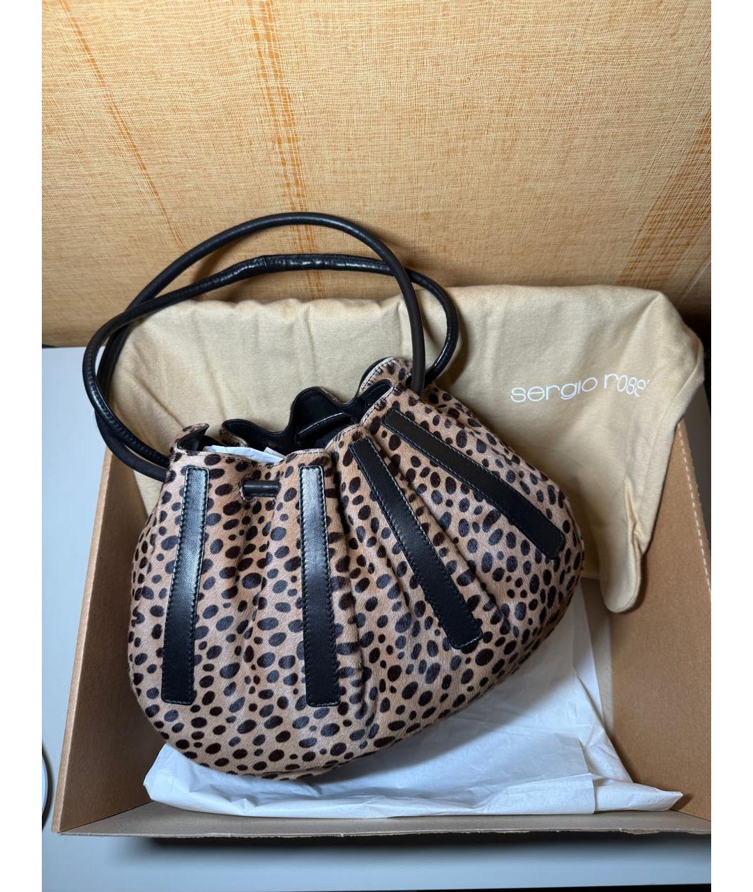 SERGIO ROSSI Мульти меховая сумка тоут, фото 8