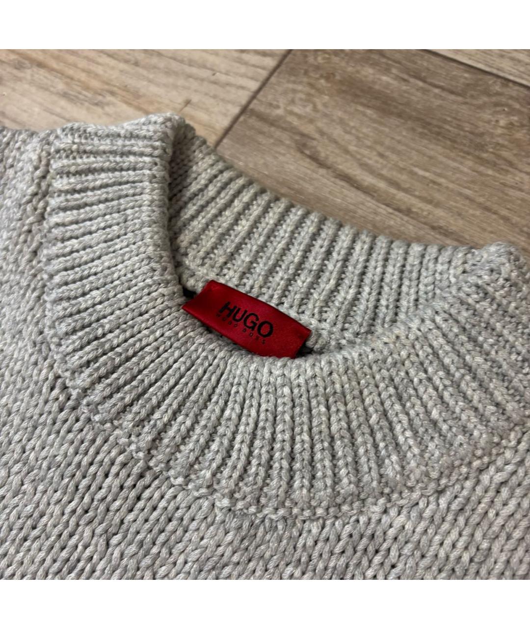 HUGO BOSS Синий хлопковый джемпер / свитер, фото 4