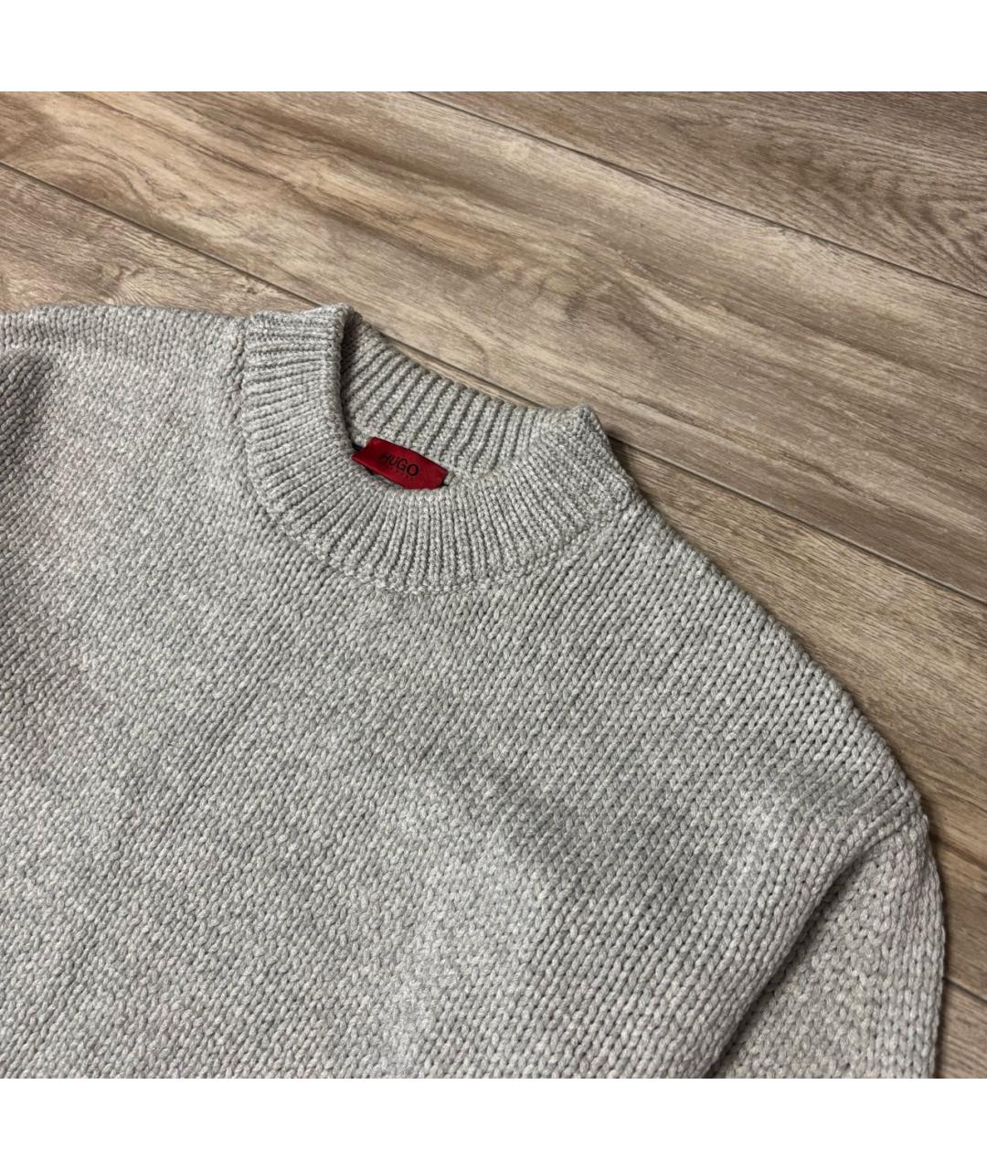 HUGO BOSS Синий хлопковый джемпер / свитер, фото 2