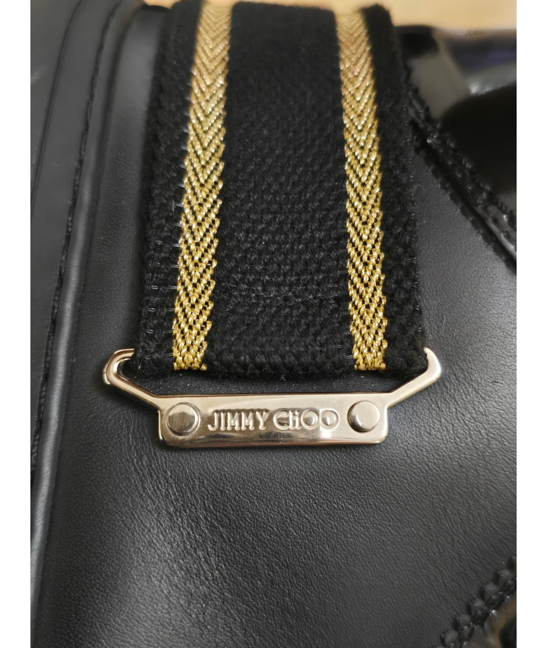 JIMMY CHOO Черные кожаные высокие кроссовки / кеды, фото 7