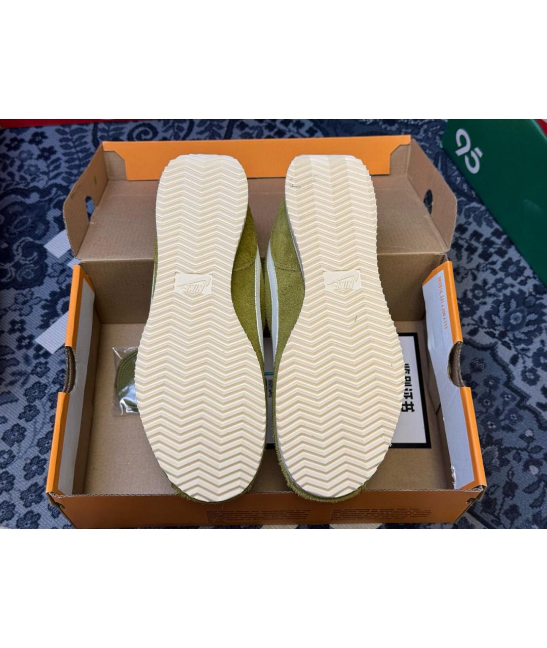 NIKE Зеленые замшевые низкие кроссовки / кеды, фото 6