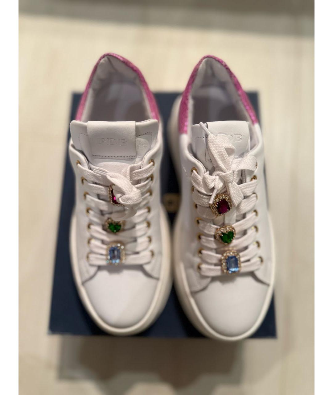 Principe di Bologna Белые кожаные кроссовки, фото 3