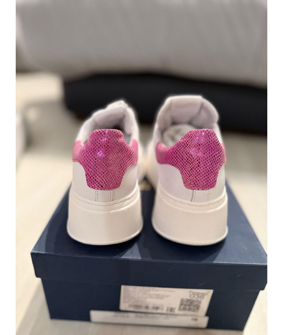 Principe di Bologna Белые кожаные кроссовки, фото 4