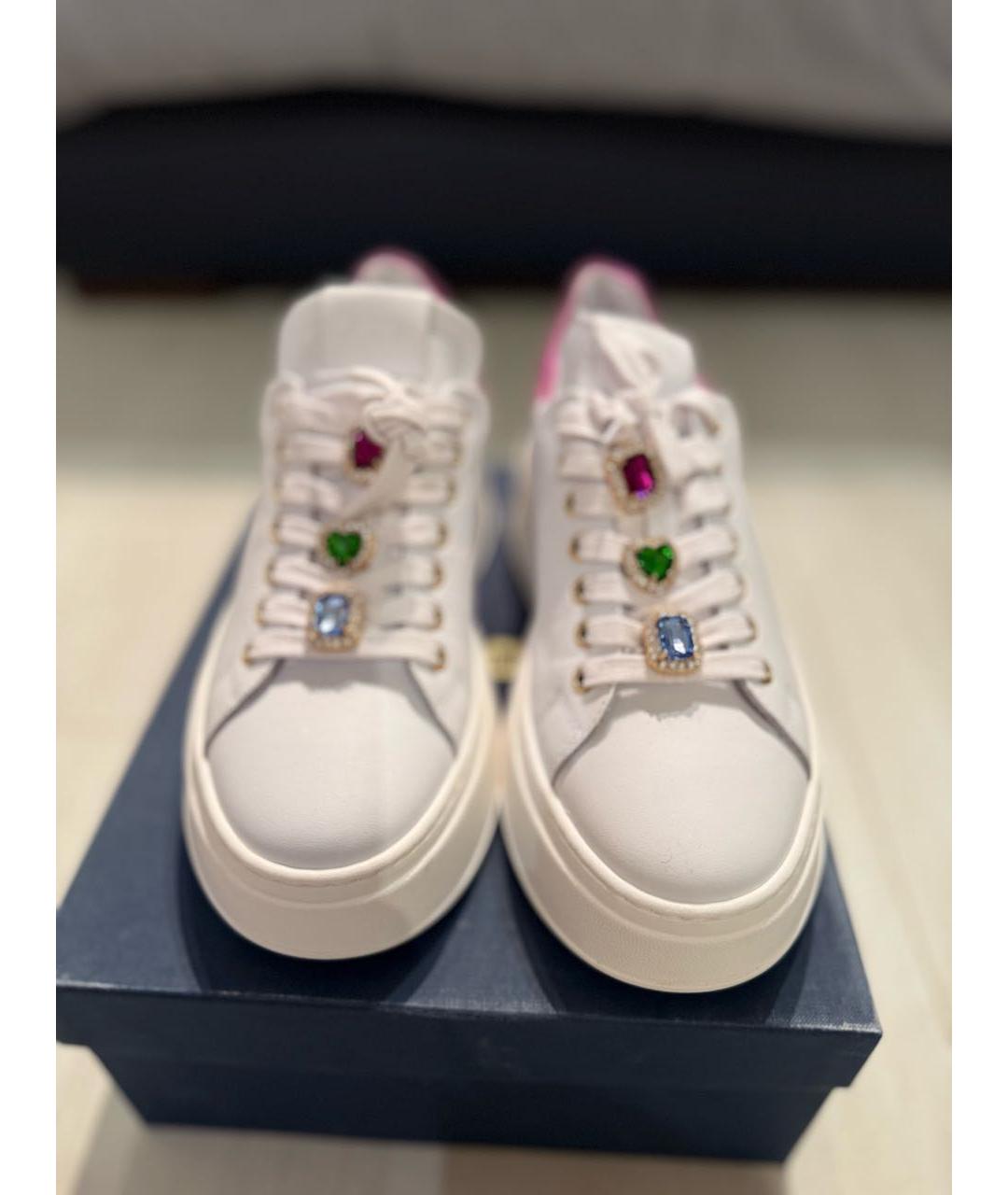 Principe di Bologna Белые кожаные кроссовки, фото 2