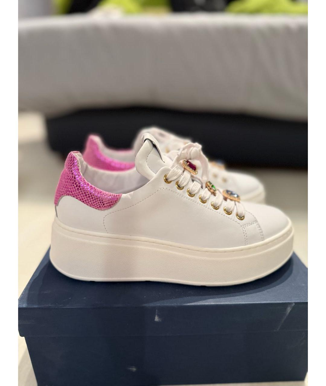 Principe di Bologna Белые кожаные кроссовки, фото 6