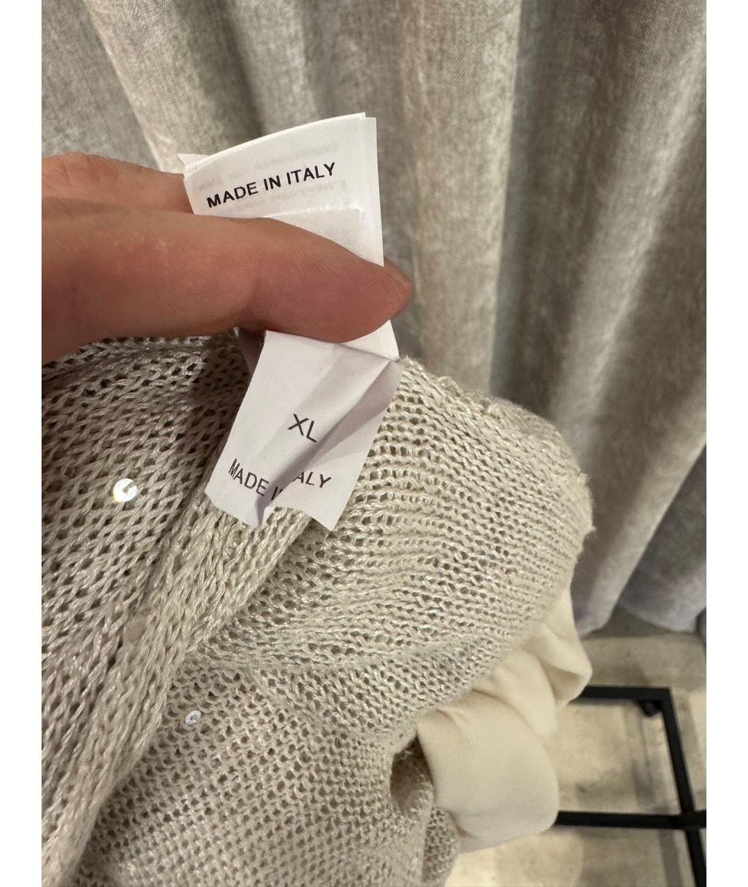 BRUNELLO CUCINELLI Белое хлопковое коктейльное платье, фото 4